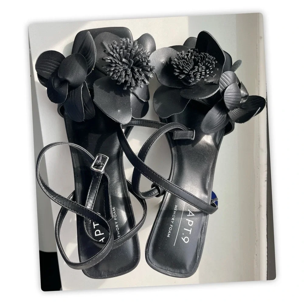 Apt. 9 Esmeralda Memory Foam Sandals‎ With Heels, Size 9